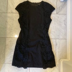 Ted Baker Black A Line Dress with Lace Detailing